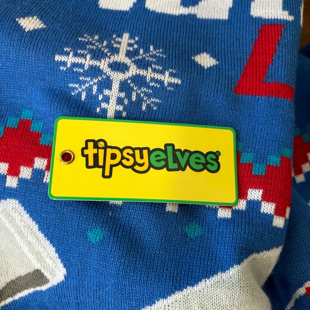 Tipsy Elves Natural Light ugly Christmas sweater. 100% acrylic. Men’s size M - Picture 7 of 8